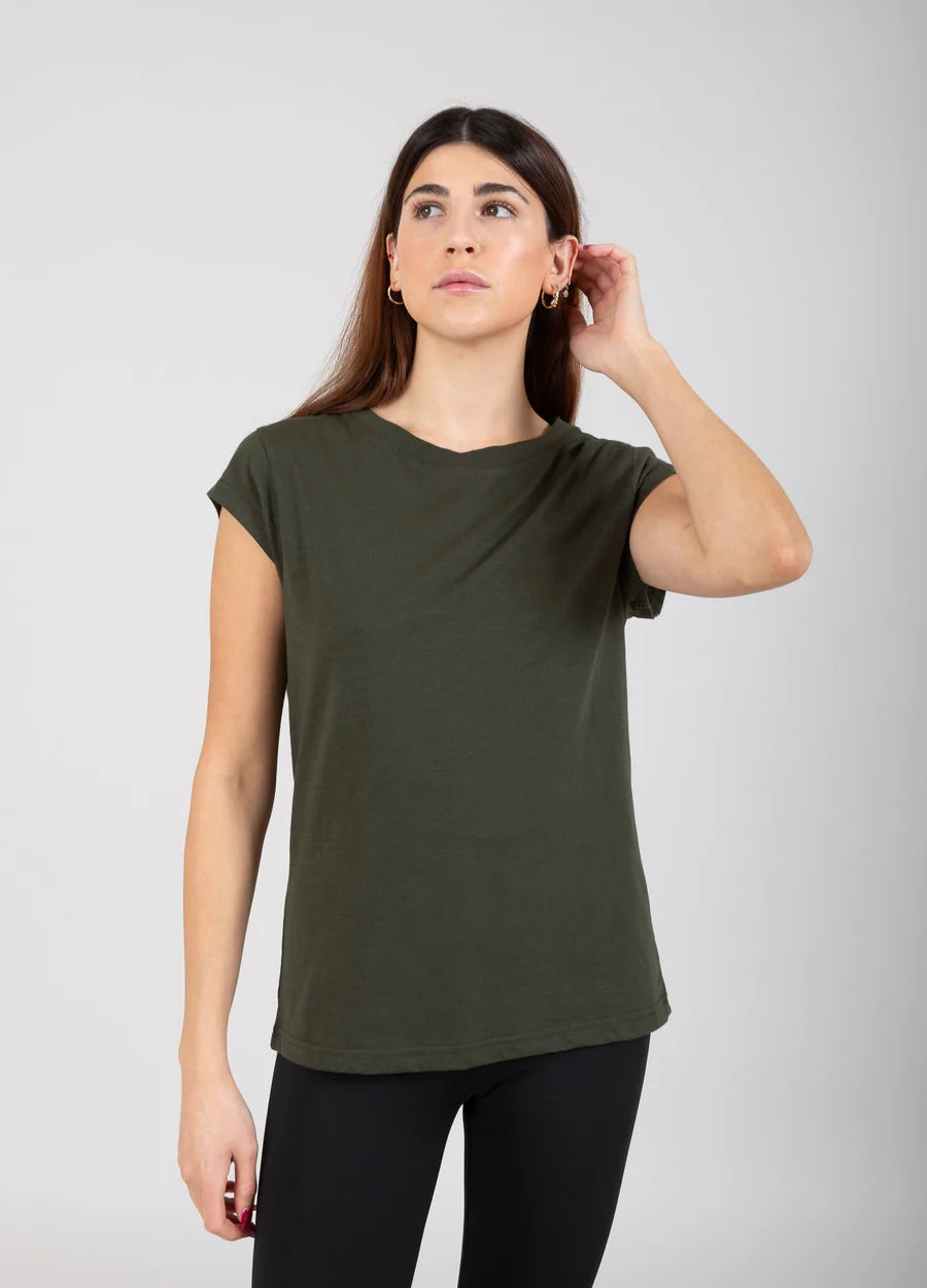 Coster Copenhagen T-shirt - CC Heart basic Rund Hals T-shirt i Hunter Green