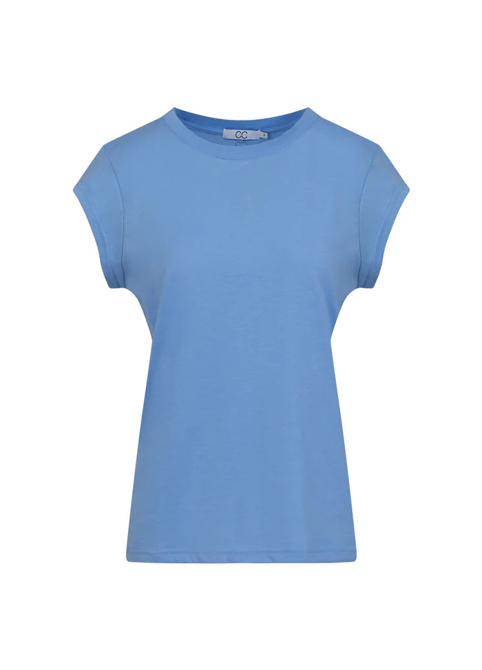 Coster Copenhagen T-shirt - CC-Heart Basic T-shirt Rund Hals i Bright Sky Blue