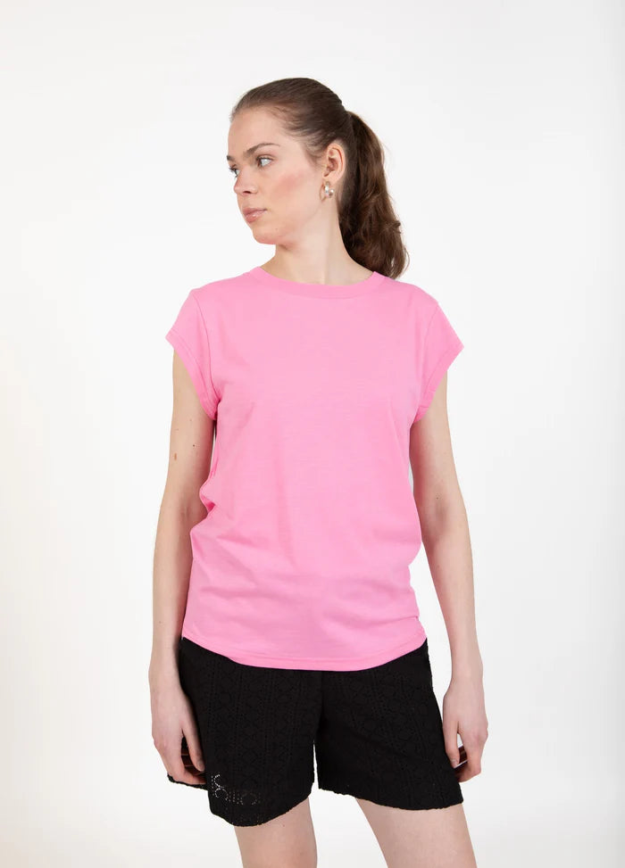 Coster Copenhagen T-shirt - CC-Heart Basic T-shirt Rund Hals i  Garden Pink