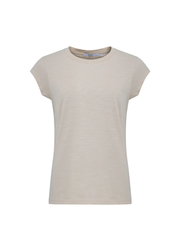 Coster Copenhagen T-shirt - CC Heart Basic T-shirt Rund Hals i Sand