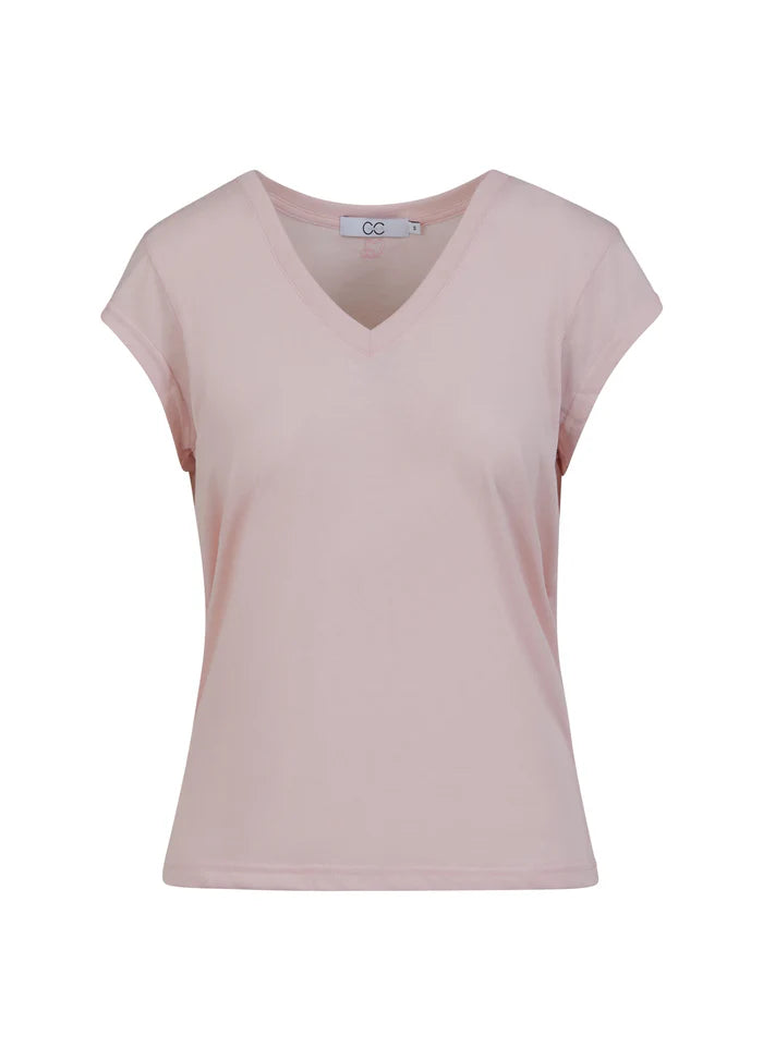 Coster Copenhagen T-shirt - CC-Heart Basic T-shirt V-Hals i Daisy Pink