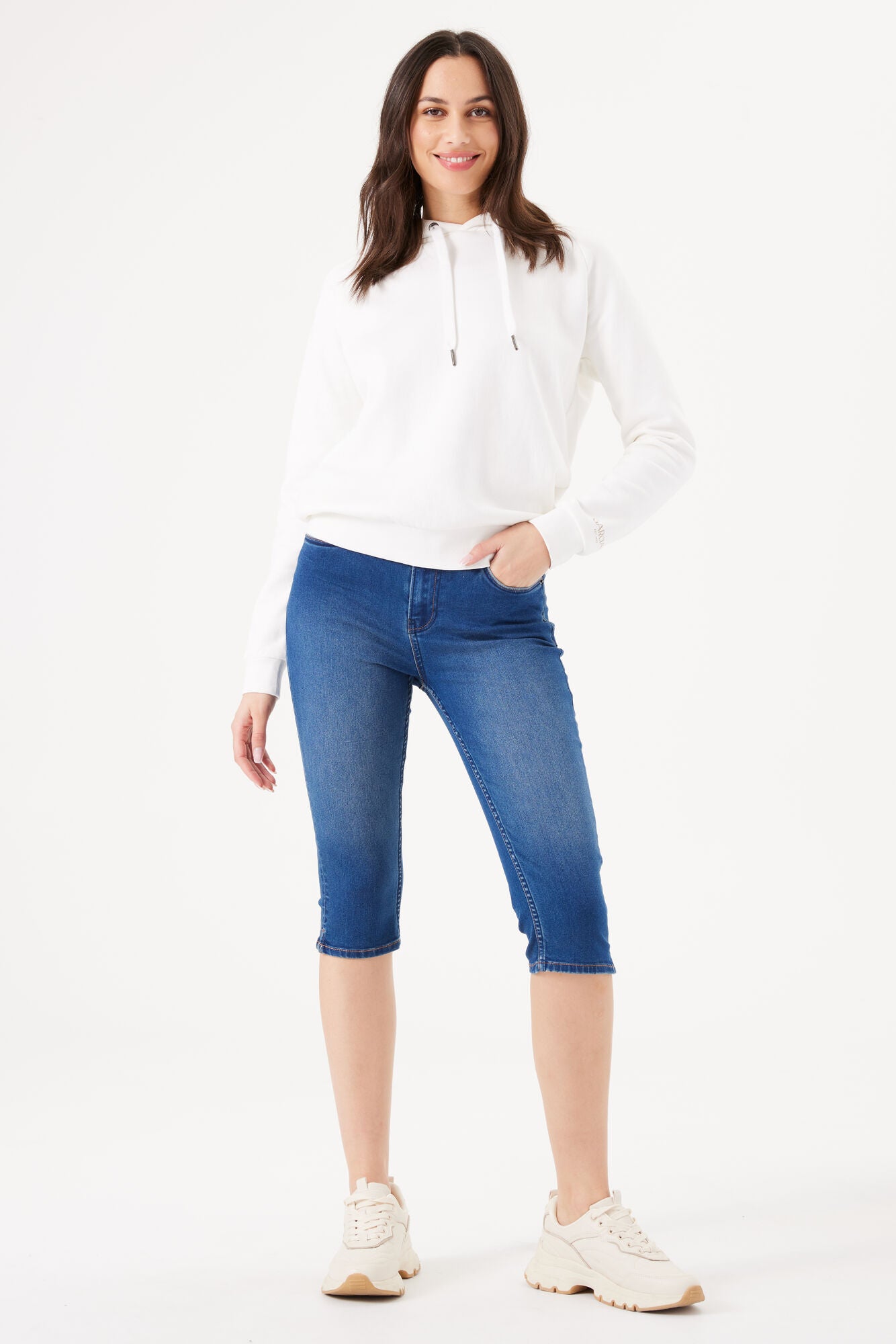 Garcia Jeans - Celia Capri Jeans i Dark Used