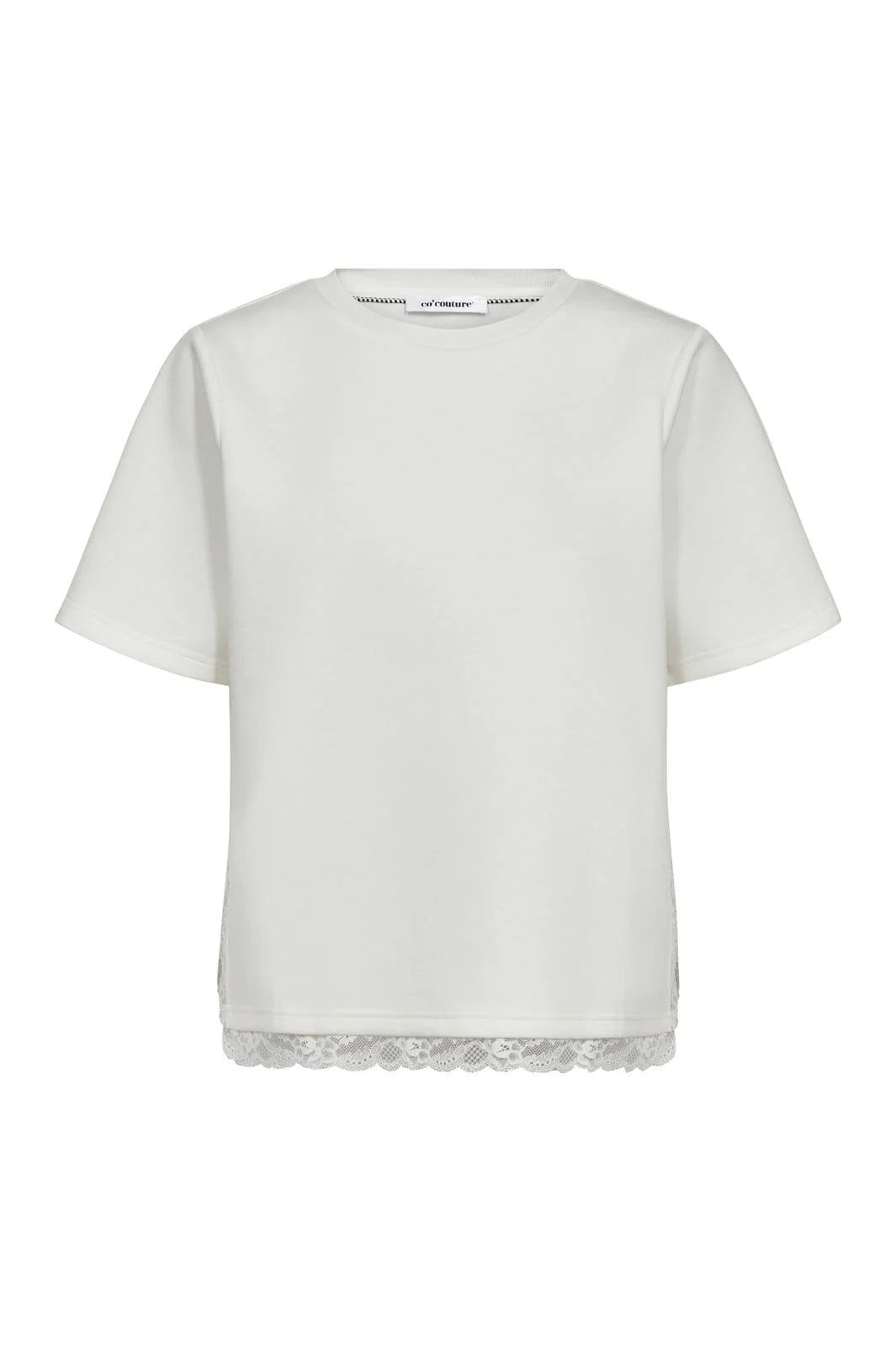 Co'Couture T-shirt - EviCC Lace T-shirt i Hvid
