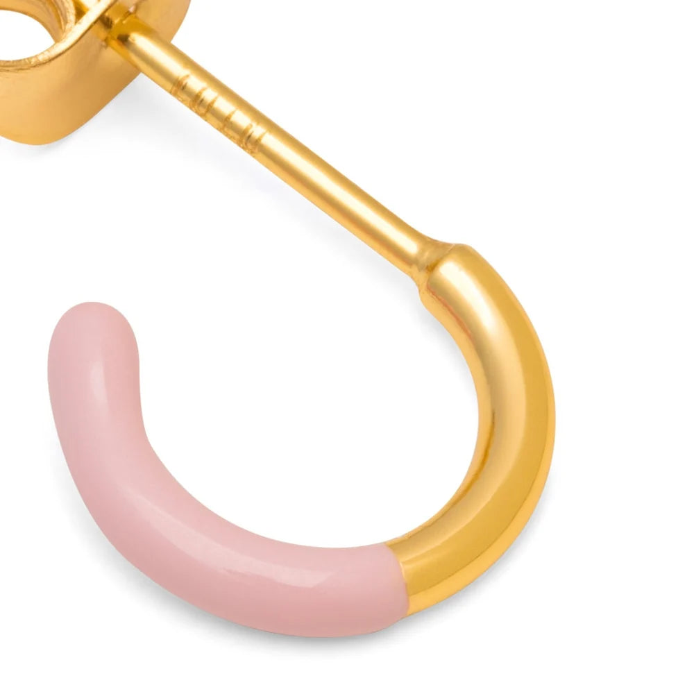 Lulu Copenhagen Ørering - Color Hoop, Half Dip Ørering i Light Pink