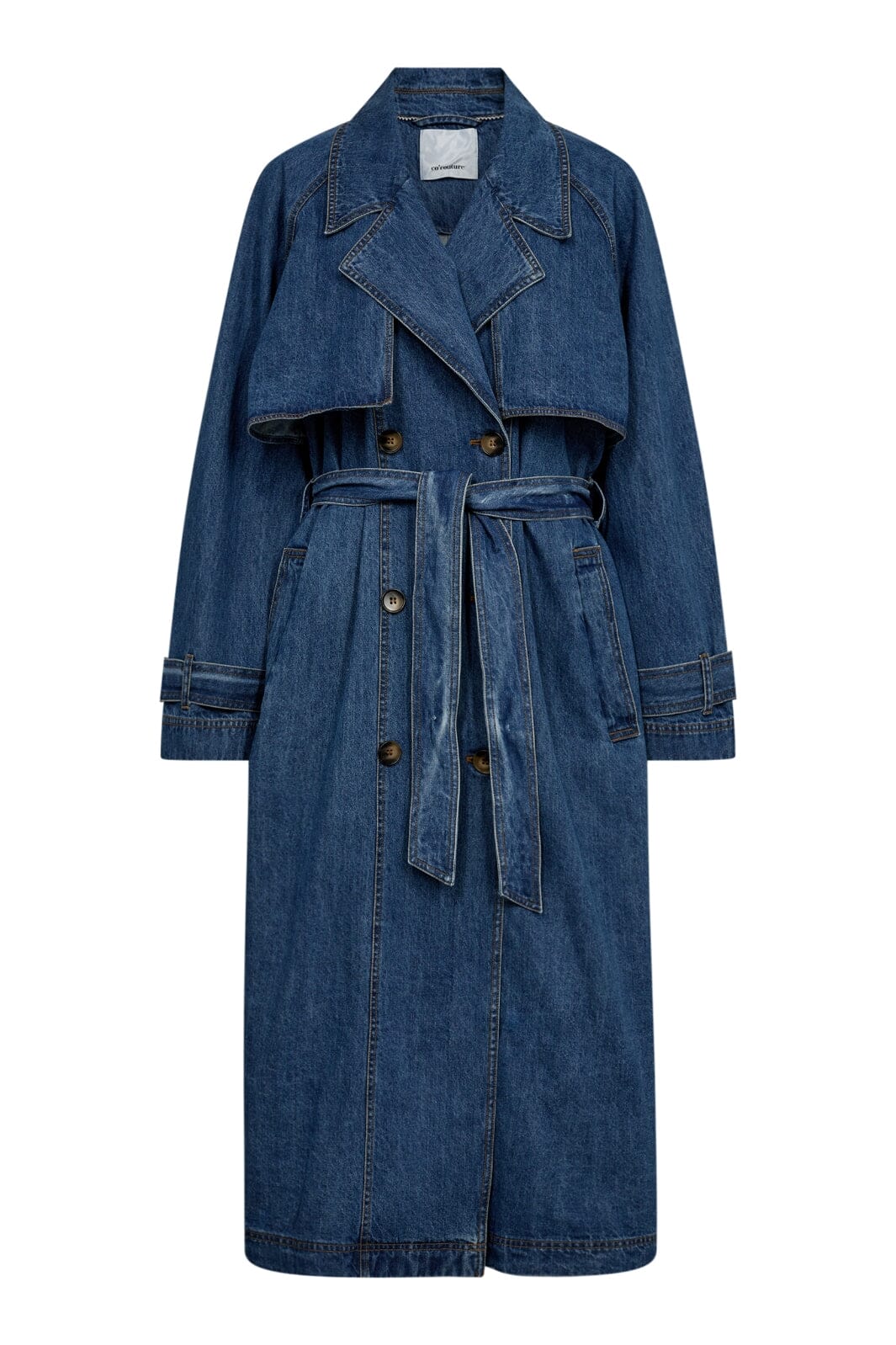 Co´Couture Jakke - DelinaCC Denim Trench Coat i Dark Denim