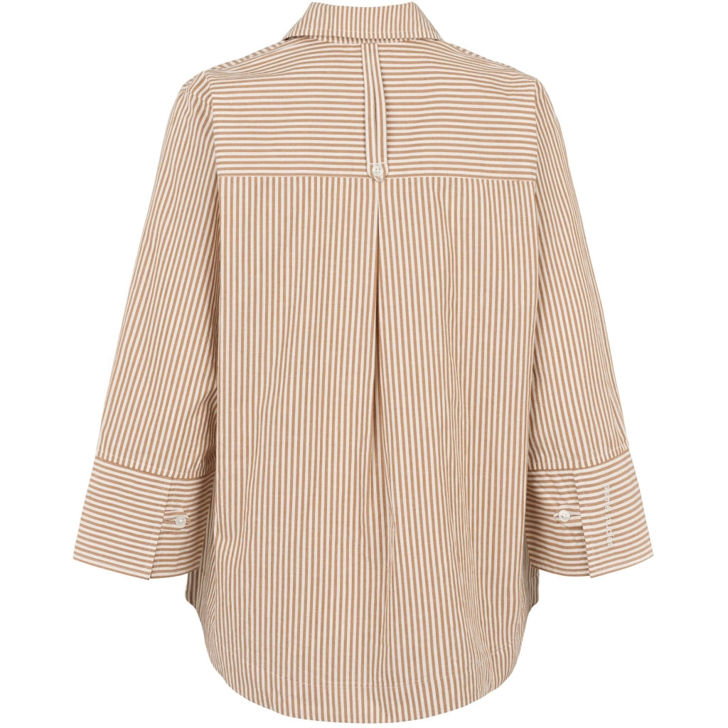 ESMÉ STUDIOS Skjorte - ESHella GOTS Skjorte i Brown Stripe