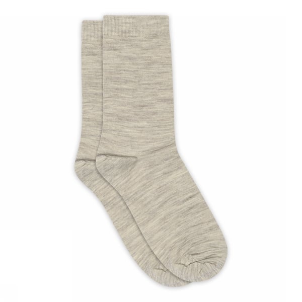 MP Women Strømper - 79745 Fine Uld Strømper i Light Grey Melange