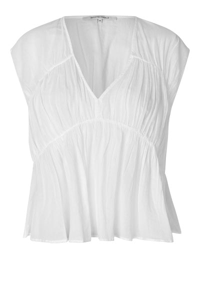 Second Female Top - Flou Top i Hvid