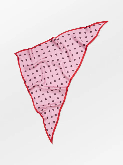 Beck Søndergaard Tørklæde - Polka Triangle Sia Tørklæde i Pink Nectar