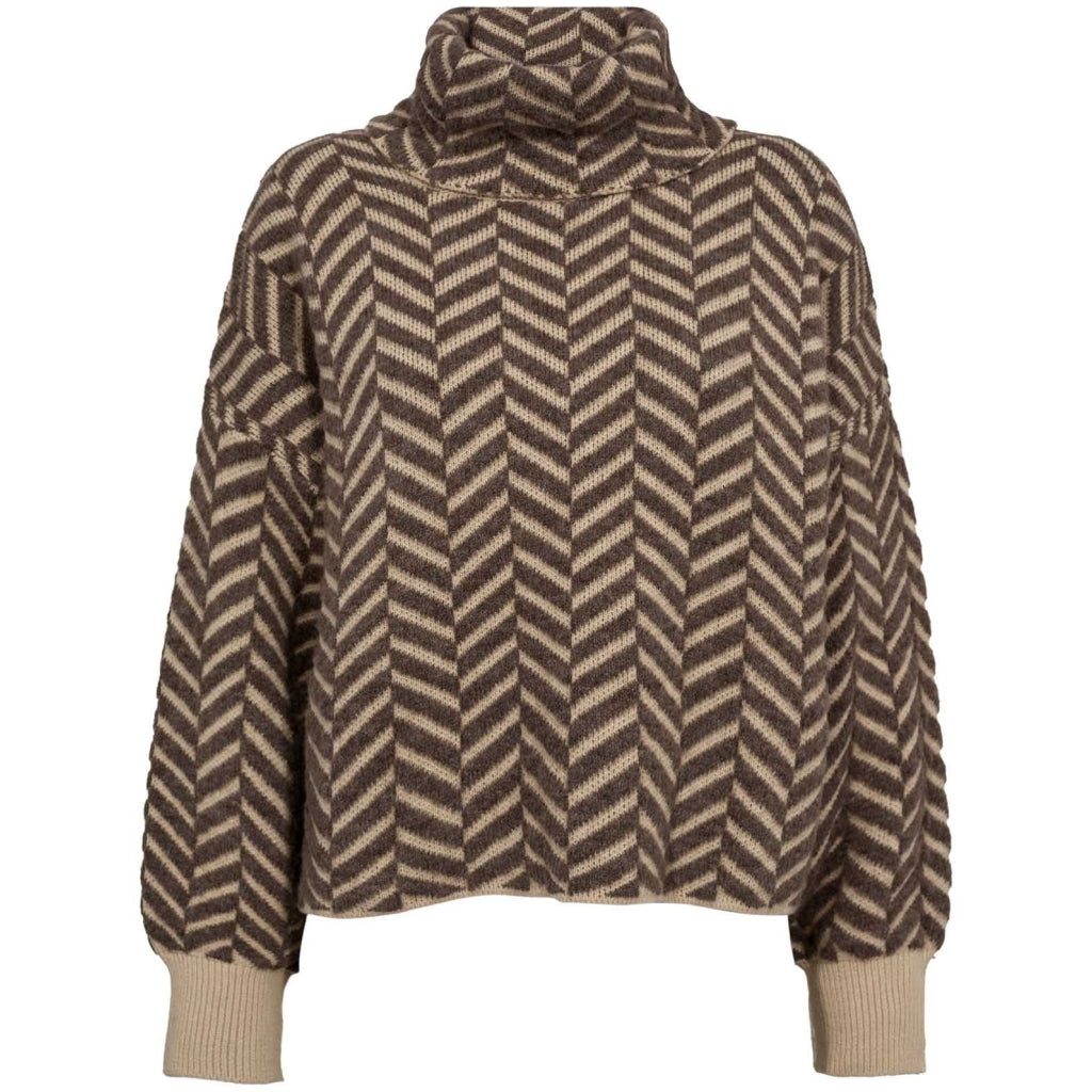 Gossia Sweater - GinaGO Strik i Sand Brown Mix