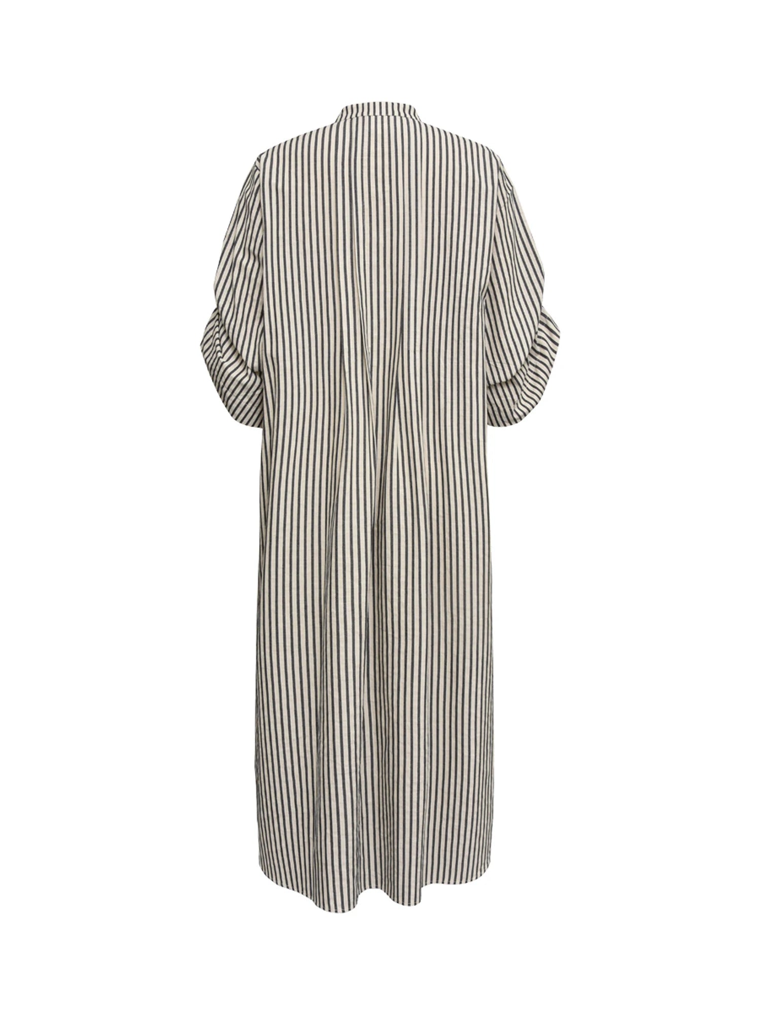 Gossia Kjole - AlexaGO Jo Skjorte Kjole i Black Stripes