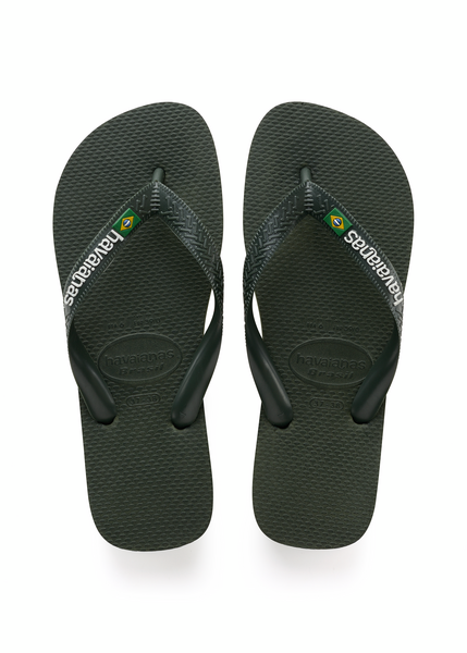 Havaianas Klip Klap - Hav Brasil Logo Slippers i Oliven Grøn