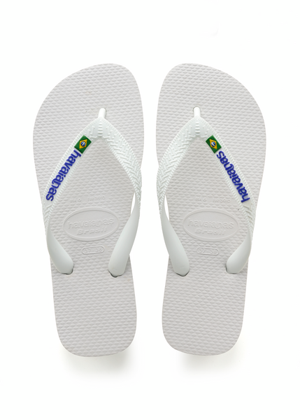 Havaianas Klip Klap - Hav Brasil Logo Slippers i Hvid