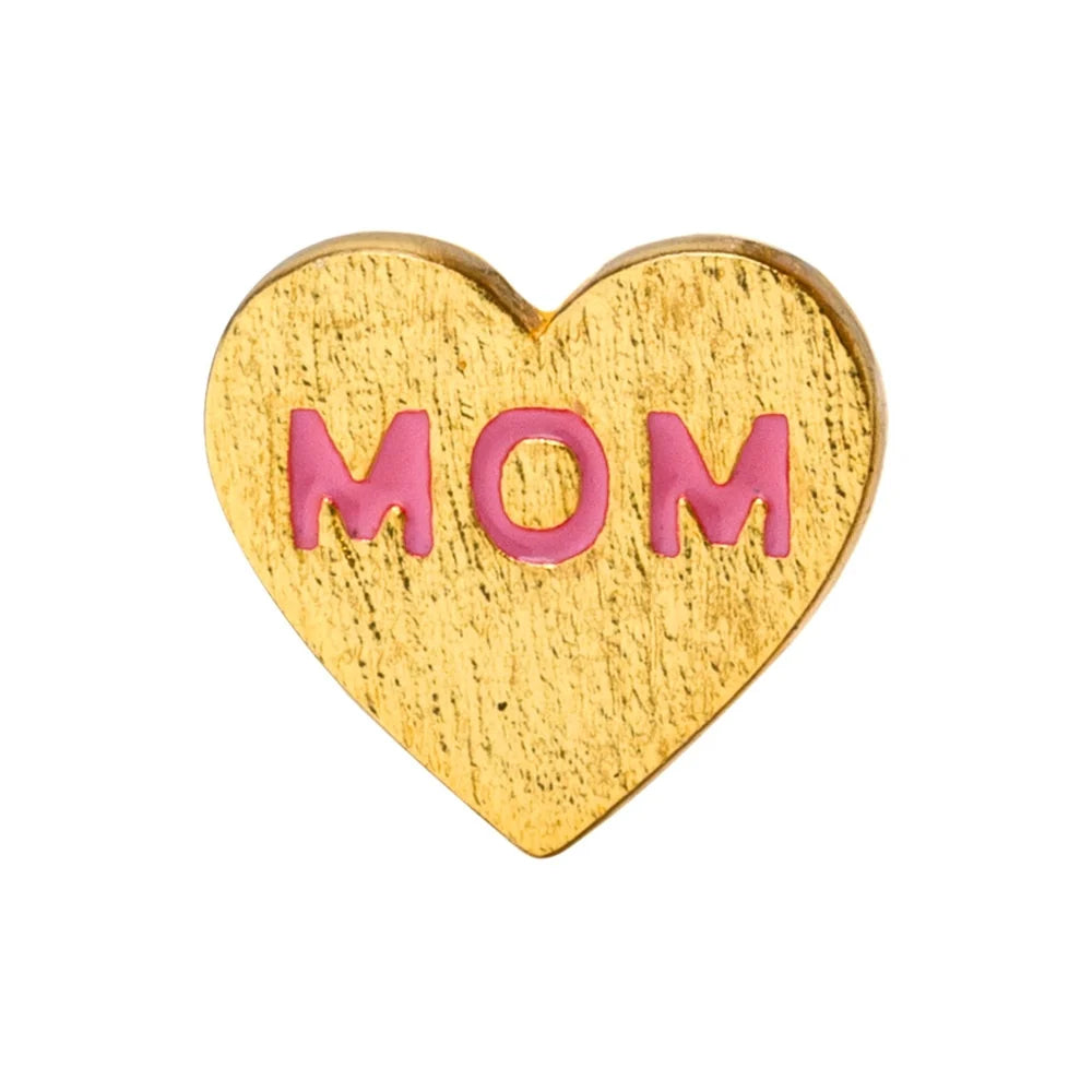 LULU Copenhagen Øreringe - Heart MOM Ørering i Pink