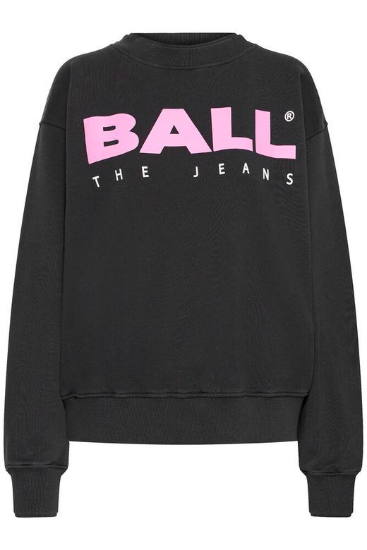 BALL Original Sweat - BaSimona Sweat i Sort Med Lyserød