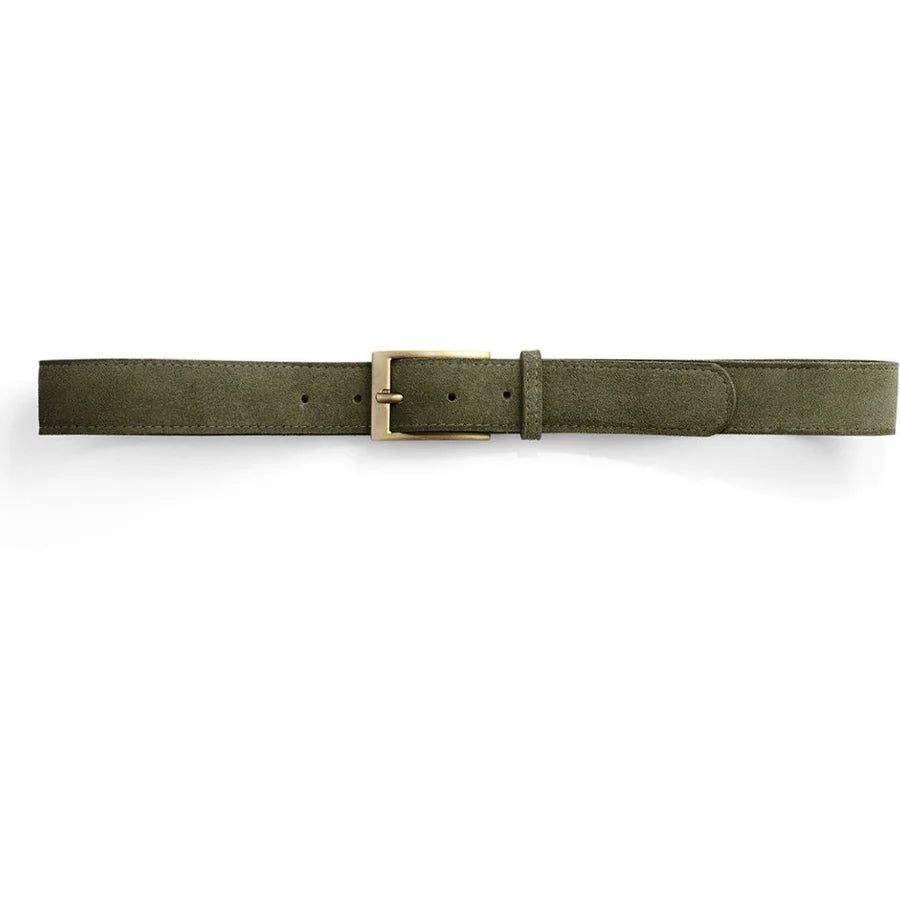 Depeche Bælte - 17550 Jeans Bælte Ruskind i Army Green