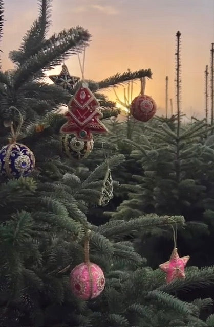 Black Colour - BcVelvet Tree Christmas Ornament i Grøn