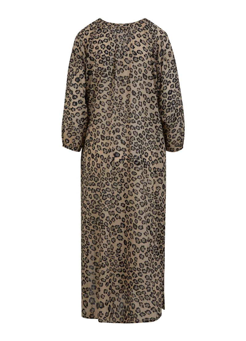 Coster Copenhagen Kjole - Kjole Med Lommer i Klassisk Leopard Brun