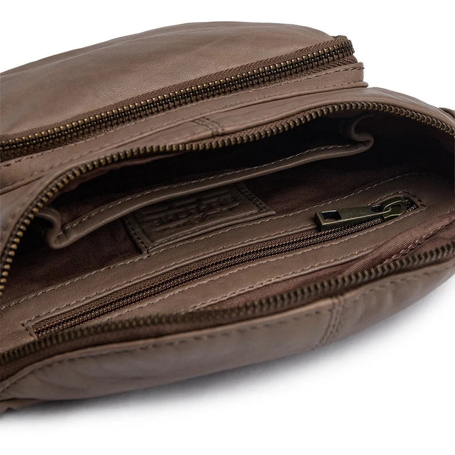 Depeche Bæltetaske - 13396 Bumbag Med Forlomme i Dark Taupe
