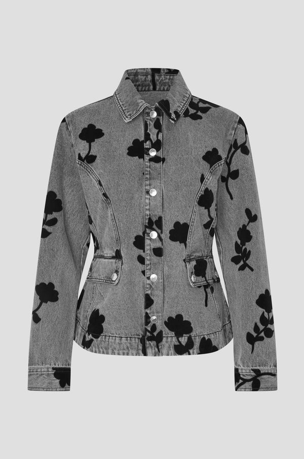 Second Female Jakke - Lawrissa Denim Jakke i Grå
