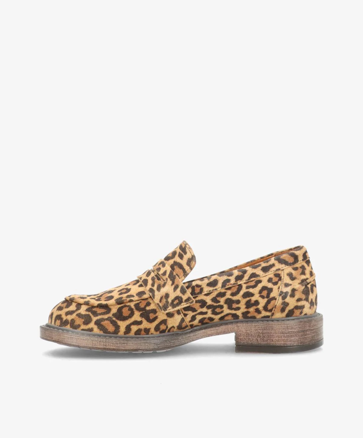 Shoedesign Loafer - Loretta Suede Loafer i Leopard