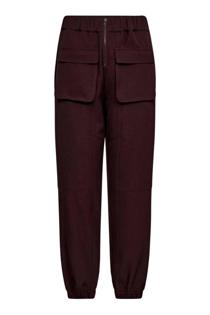 Co´Couture Bukser - LunaCC Pocket Bukser i Winered