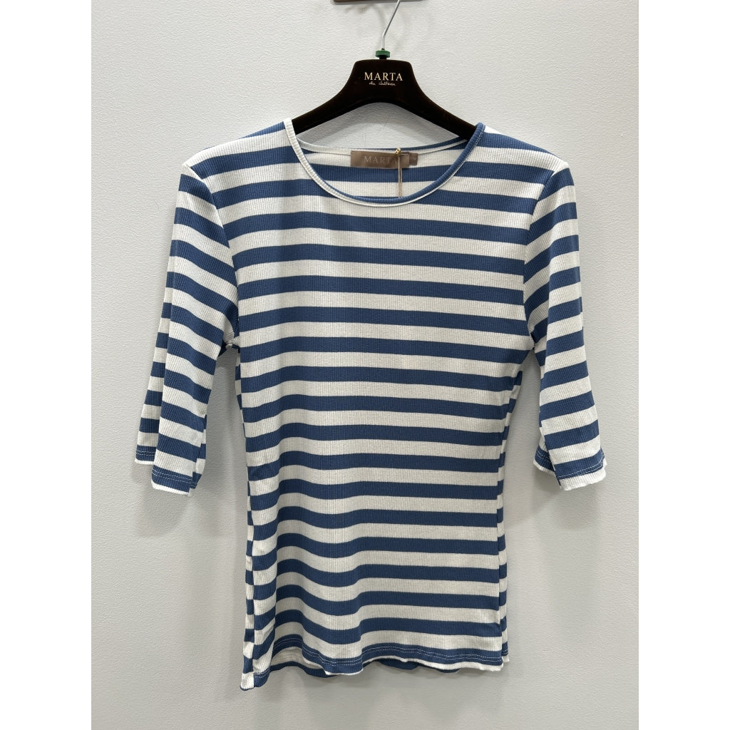 MARTA du château Bluse - MdcNena Bluse i Fiordo Blå Strib