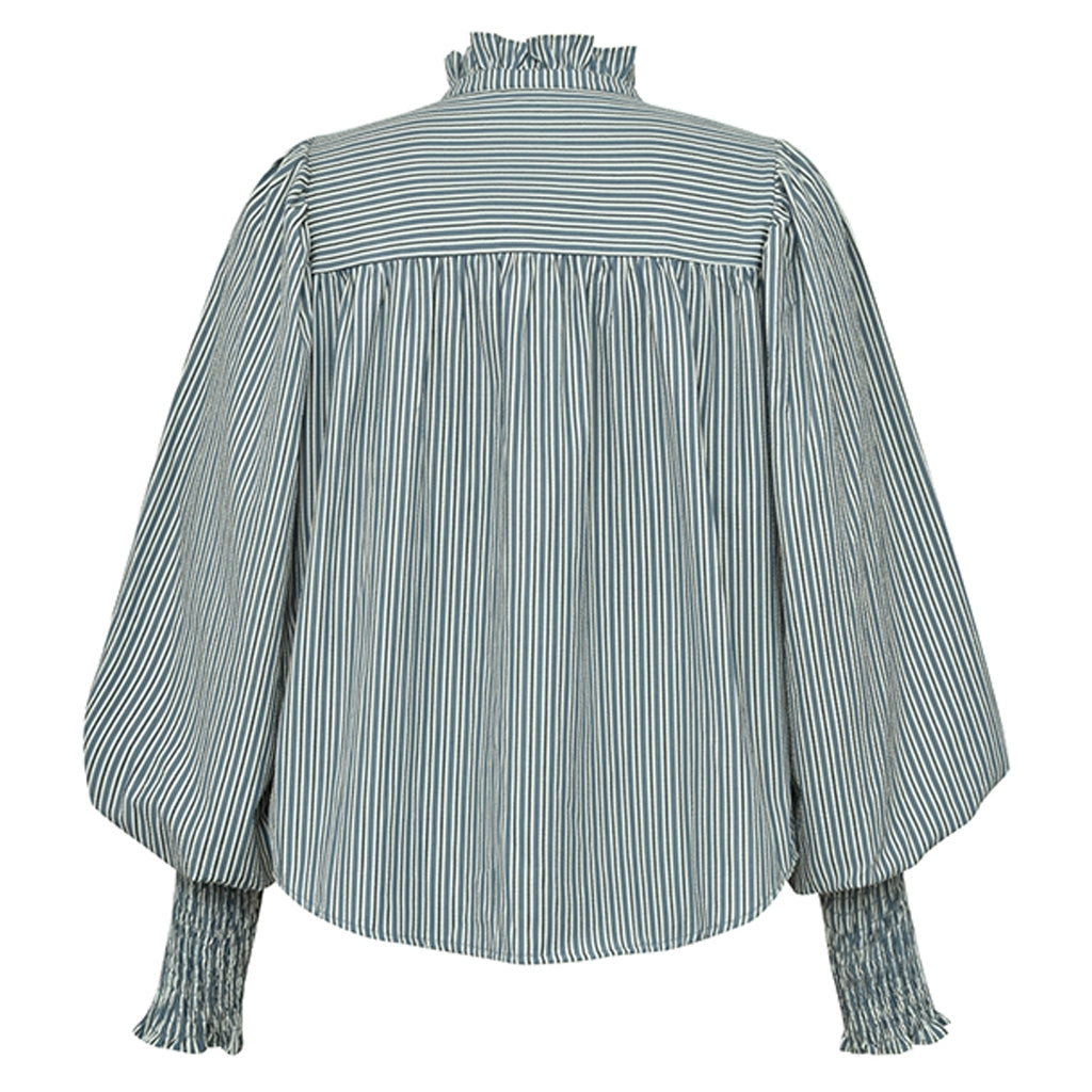 Gossia Bluse - MijaGO Bluse i Black, Blue Stripes