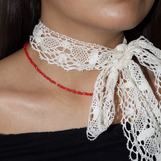 Stine A Halskæde - 2072 Miss Pearls Halkæde Rød