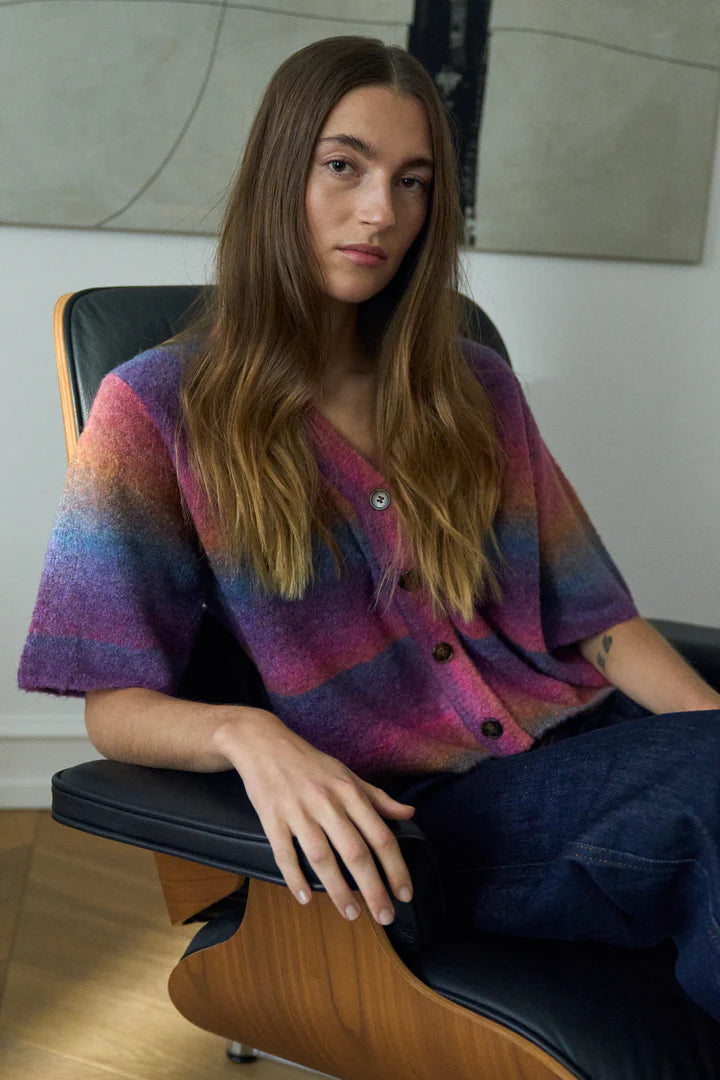 Pieszak Cardian - PD-New Dew SS Cardigan i Bright Grape