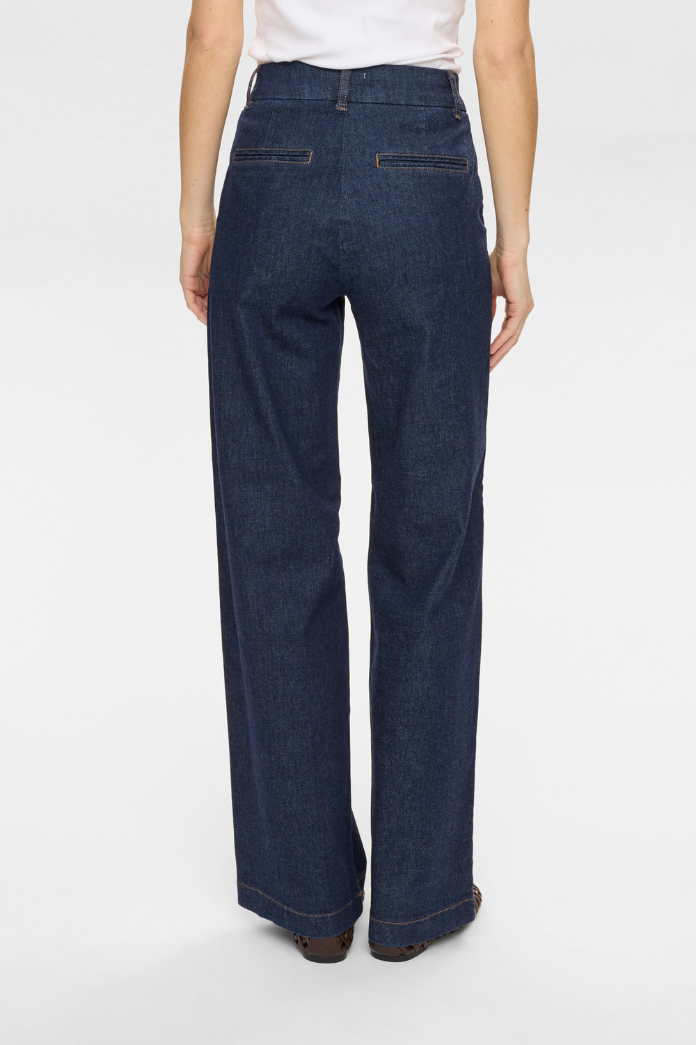 Nümph Bukser - NuAmber Hr Wide Jeans I Dark Blue Denim