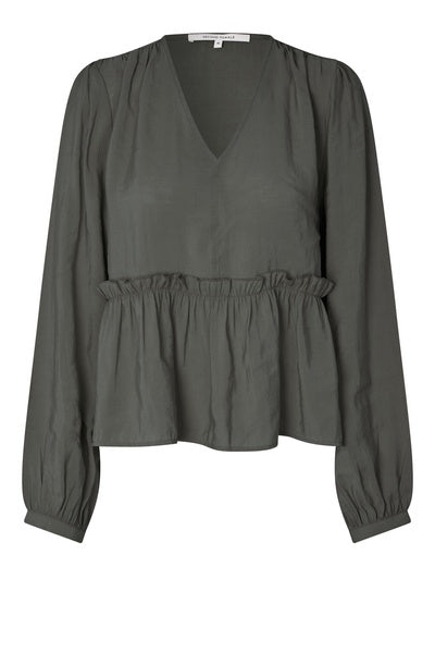 Second Female Bluse - Carline Bluse i Beluga Grå