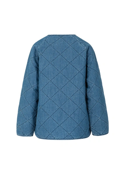 Coster Copenhagen Jakke - Quiltet Løs Jakke i Light Blue Denim