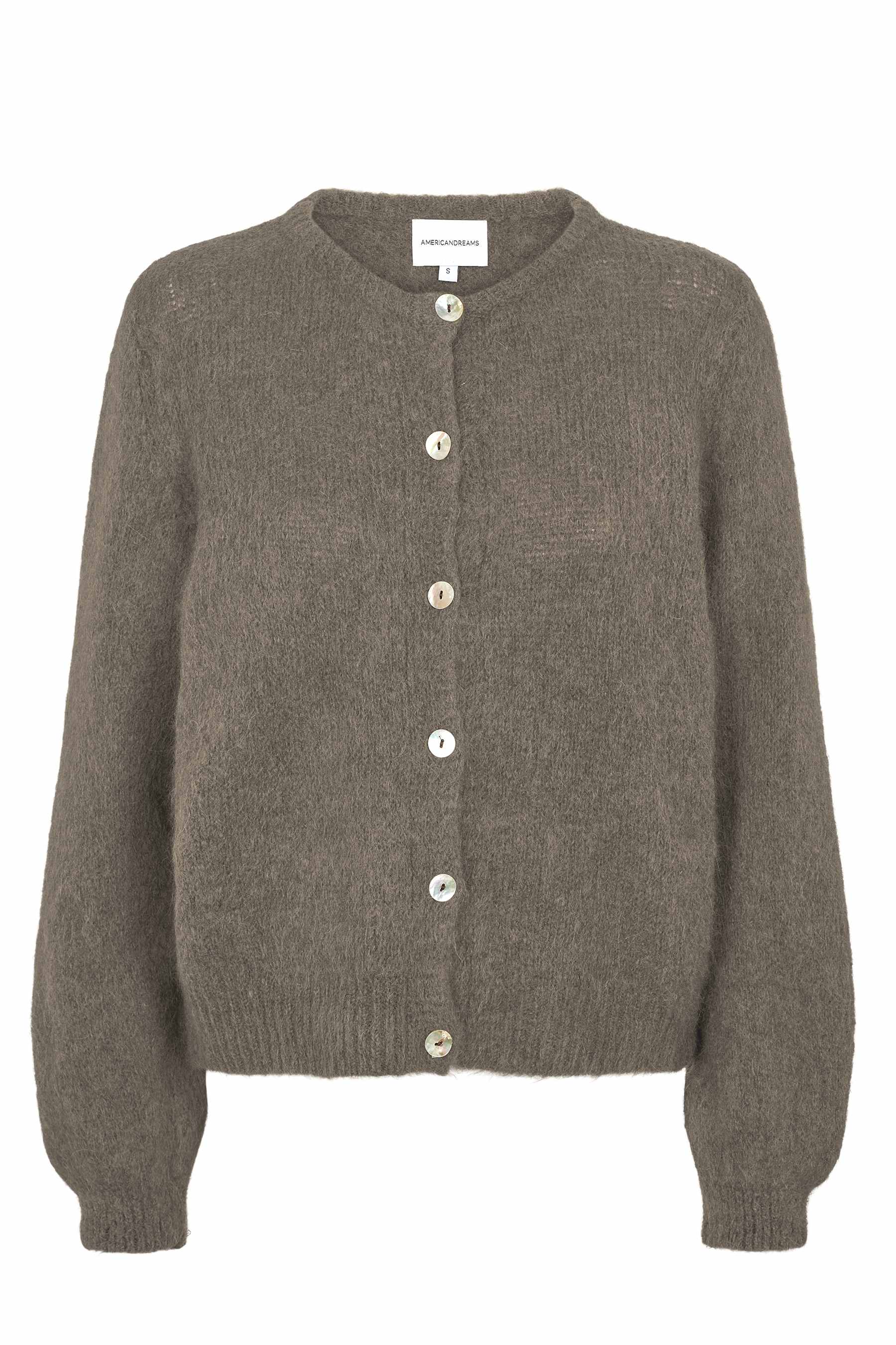 Americandreams Cardigan - Susan Alpaca Strik Cardigan i Light Taupe