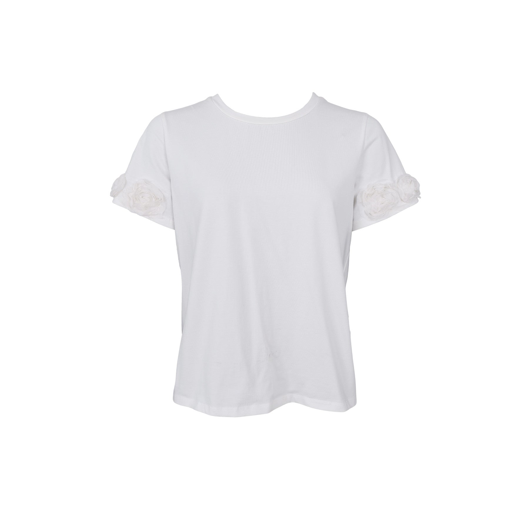 Black Colour T-shirt - BcMay Flowerpatch T-shirt i Off-White