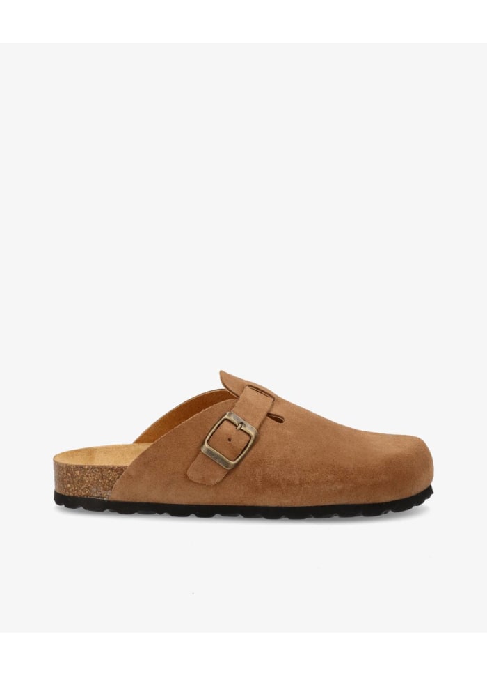 Shoedesign Sandal - HATTIE S Slippers i Suede Camel