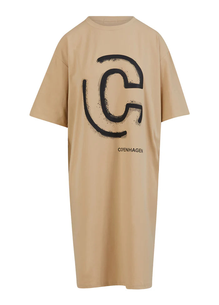 Coster Copenhagen Kjole - T-shirt Kjole i Vanilla