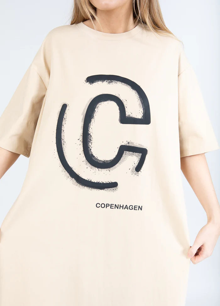 Coster Copenhagen Kjole - T-shirt Kjole i Vanilla