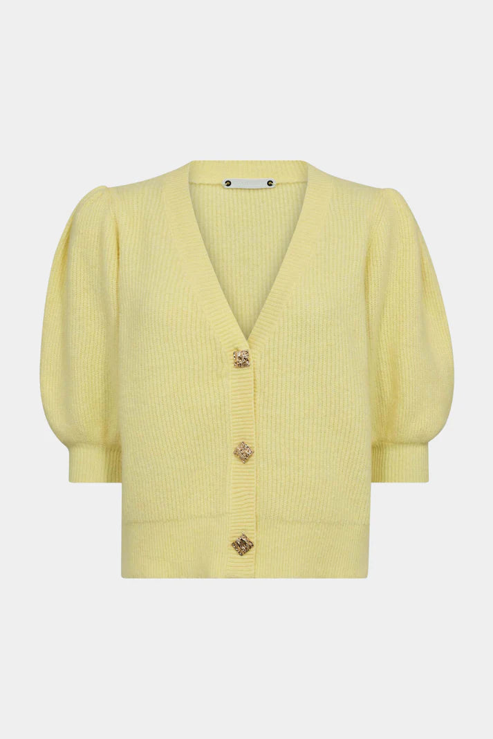 Co´Couture Cardigan - TheresaCC SS Strik Cardigan i Gul