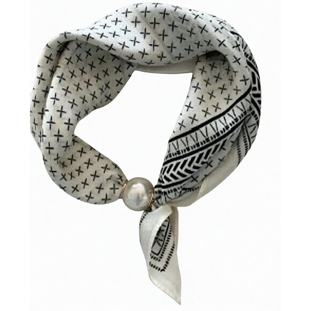 Tim & Simonsen Tørklæde - 467 Chloe Tørklæde Med Magnet Perle i X-Scarf