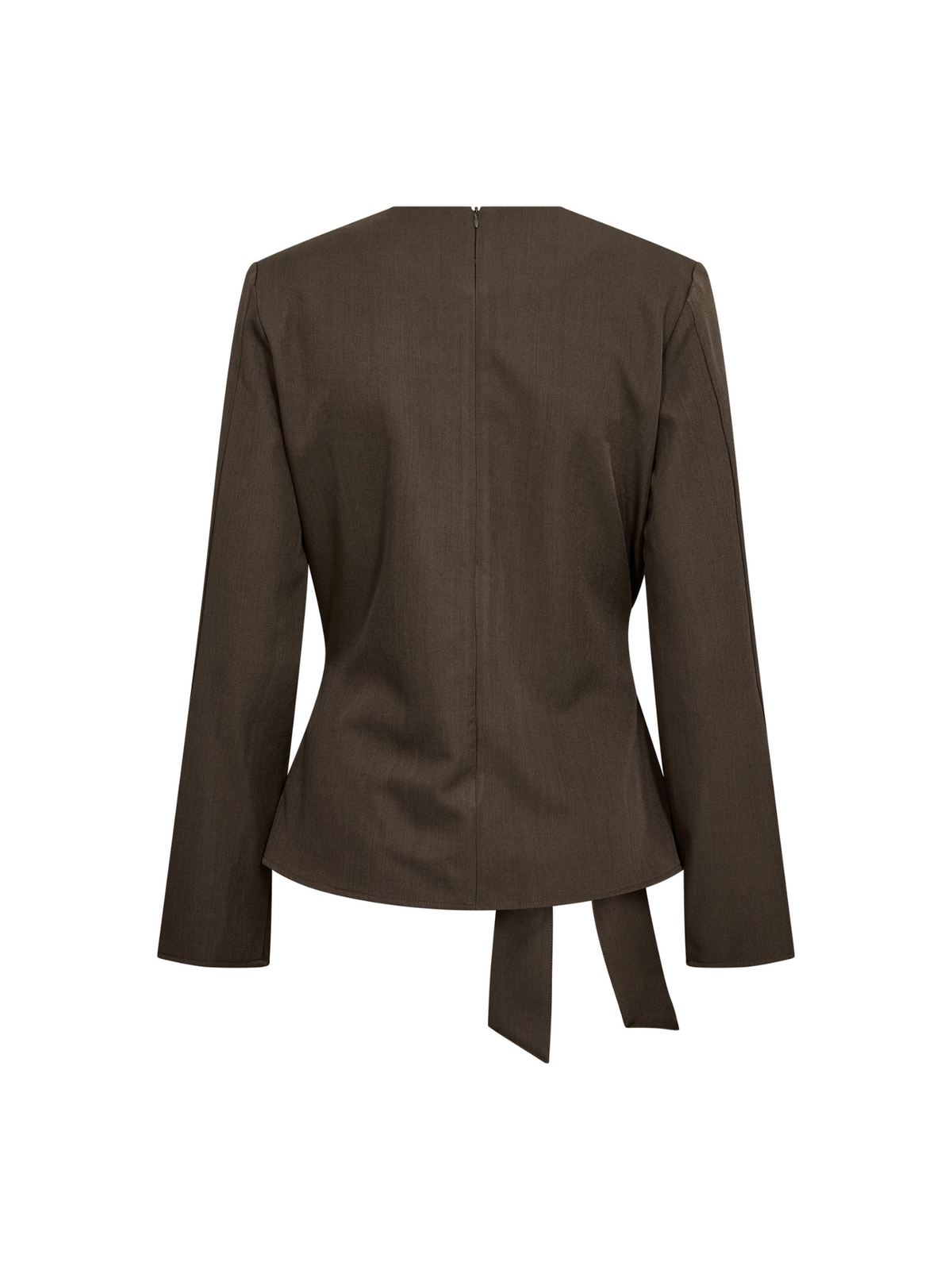 Co´Couture Bluse - LunaCC Pleat Tie Bluse i Dusty Army