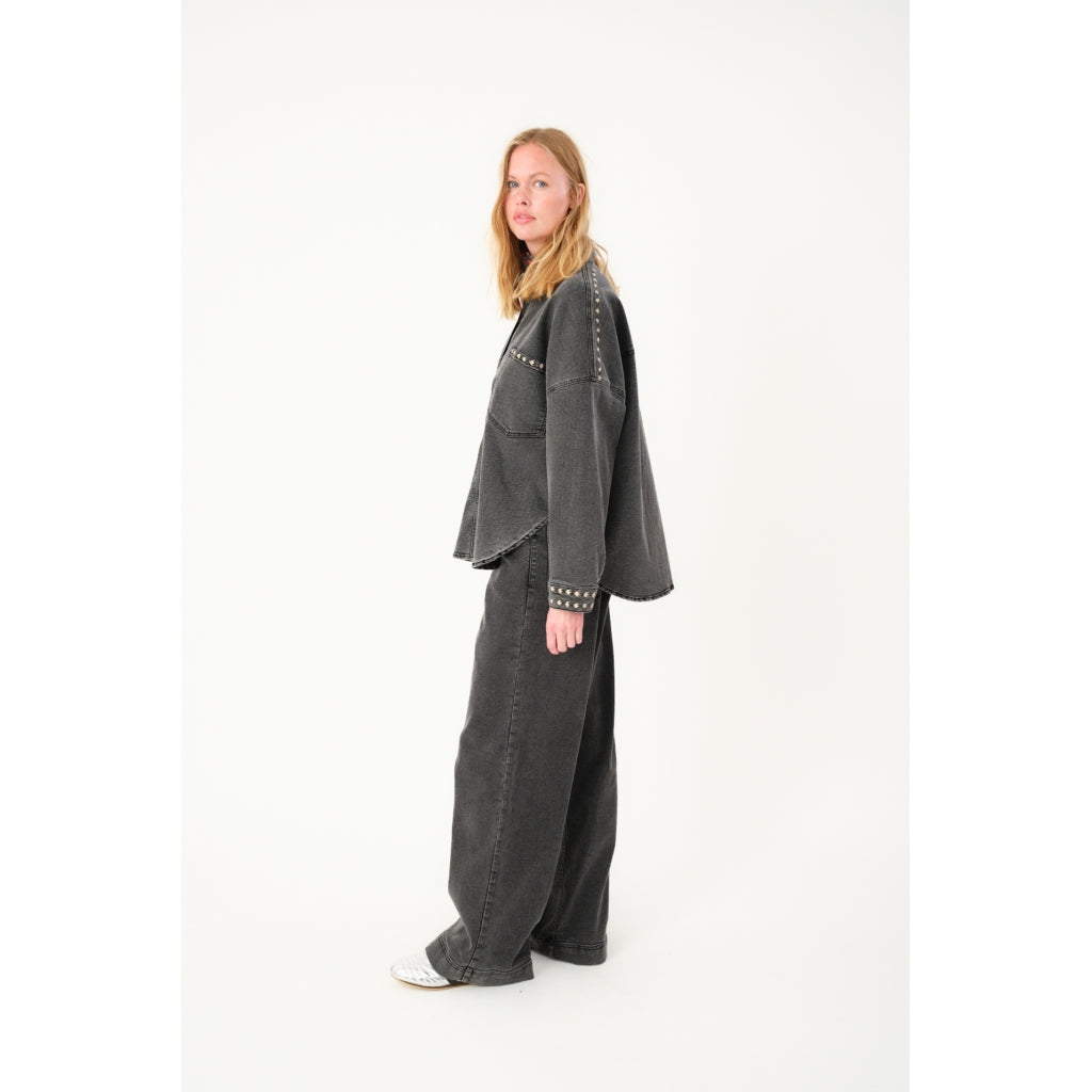 Lollys Laundry Skjorte - VeidaLL Skjorte i Washed Black Denim