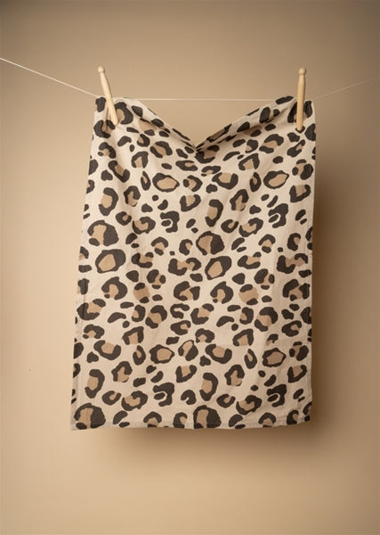 Au Maison Viskestykke - Viskestykke Leopard i Sand-Brun