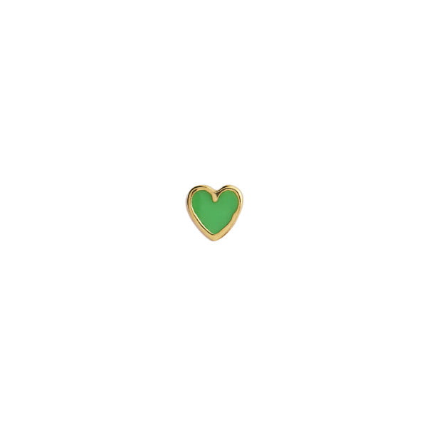 Stine A  Ørestik  - Petit Love Heart Grass Green