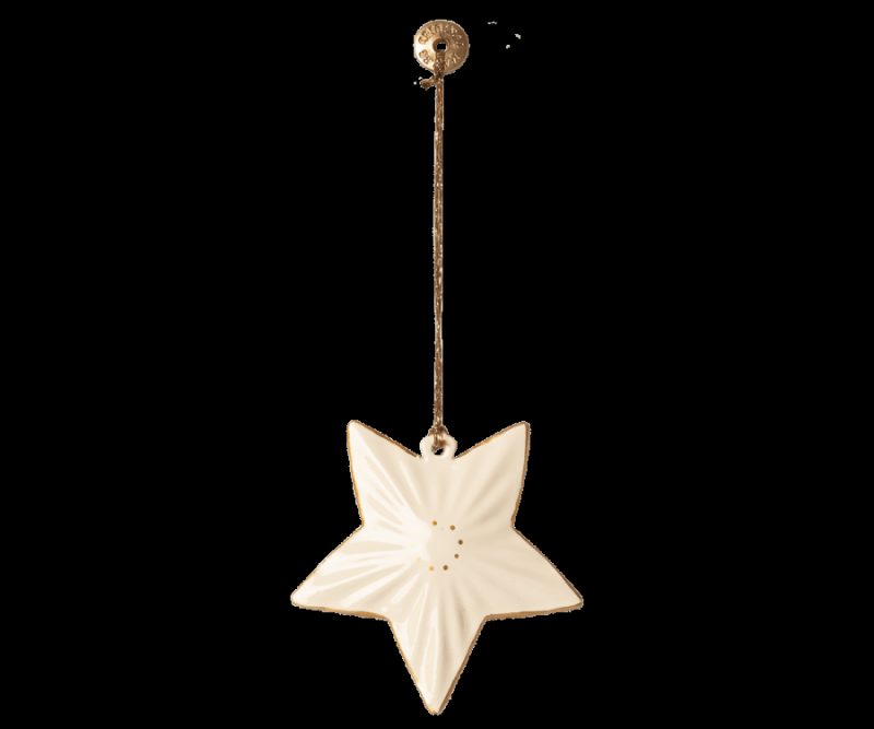 Maileg - Metal Ornament Stjerne i Creme