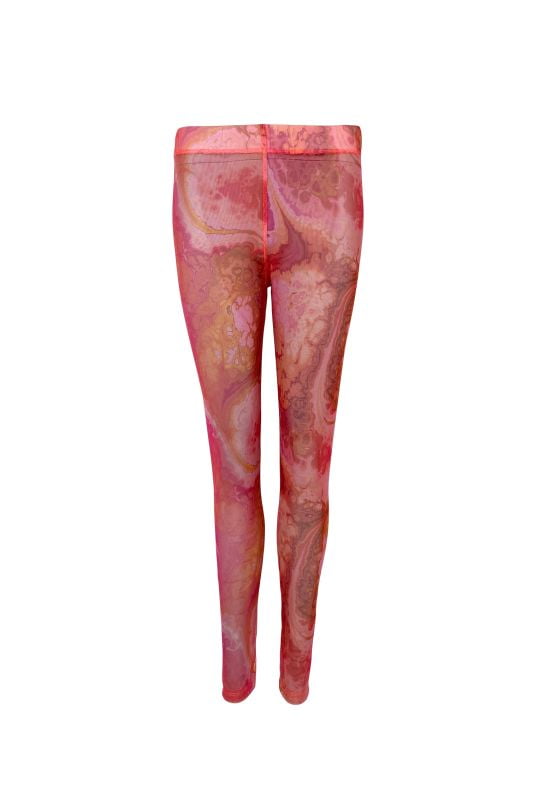 Black Colour - BcFlorence Mesh Leggings i Pink Marble