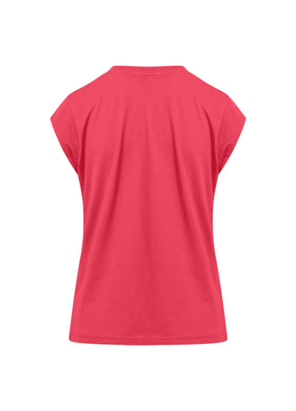 Coster Copenhagen - CC Heart Basic T-shirt Rund Hals i Intense Pink