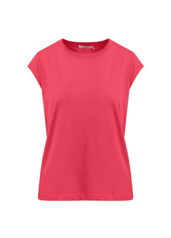 Coster Copenhagen - CC Heart Basic T-shirt Rund Hals i Intense Pink