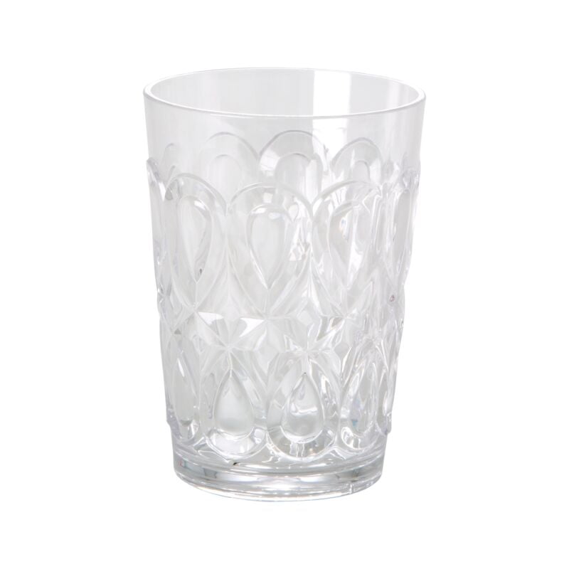 RICE - Akryl Glas Clear With Swirly Enbrossed Detail