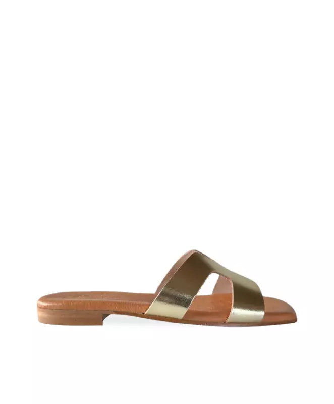 Shoedesign - Vibella Skind Sandal i Guld